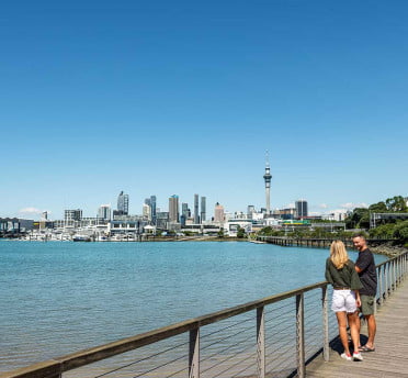 Flight to  Auckland, New Zealand